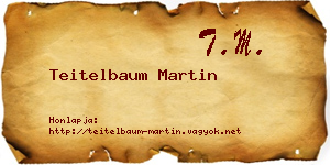 Teitelbaum Martin névjegykártya